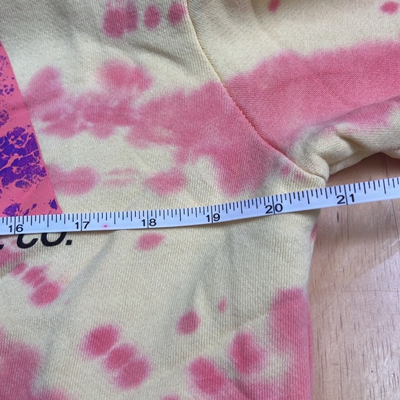 NWT Lira MFG Co Pink Yellow Multicolor Tie Dye Hoodie - Picture 6 of 8